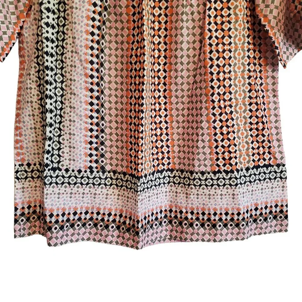 J.CREW 4 Pink geo‎ top Item A1328